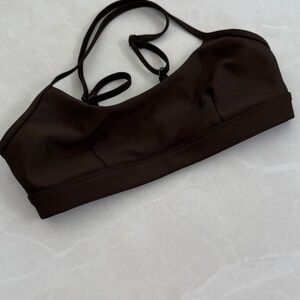 ALO Yoga Smooth Dark Brown Bralette